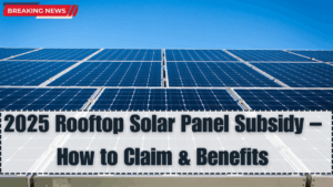 2025 Rooftop Solar Panel Subsidy – How to Claim & Benefits
